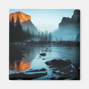 Dimmig solnedgång i Yosemite Magnet