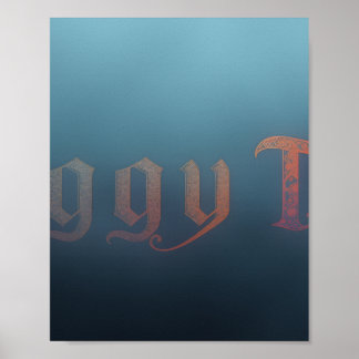 Dimmig teaffisch poster
