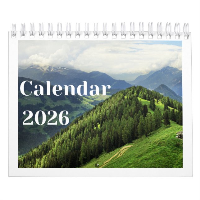 Dimmiga berg 2026 Väggkalender | Natur Dimma  Kalender (Omslag)