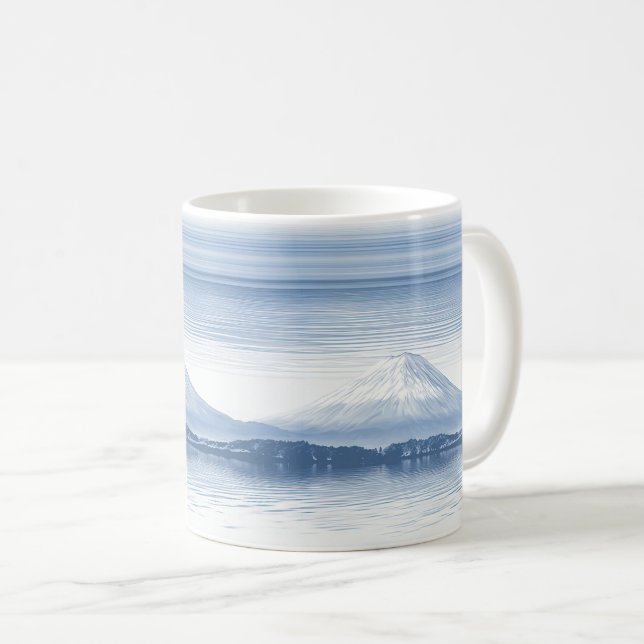 Dimmiga toppar – Vattenfärgslandskap av berg Kaffemugg (Framsida höger)