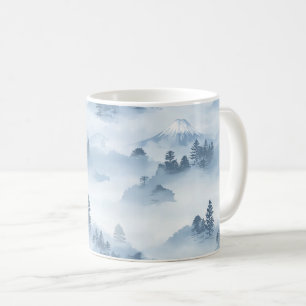 Dimmiga toppar – Vattenfärgslandskap från berg (5) Kaffemugg