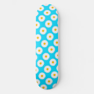 Dimmigt Daisy Blommönster Himmelblå Skateboard