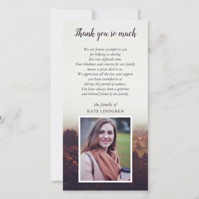 Dimmigt landskap - fotoet - sympatitack tack kort (Framsida)