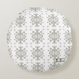Dimond blommönster rund kudde