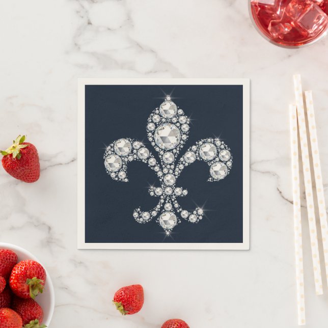 Dimond Fleur de Lis Royal  Pappersservett (Insitu)