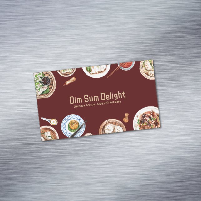 Dimsum, vattenfärg magnetiska visitkort (In Situ)