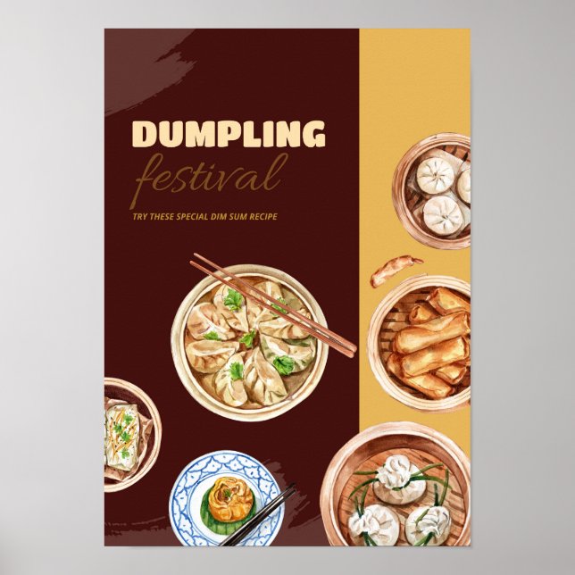 Dimsum Watercolor business Poster (Framsidan)