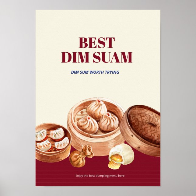 Dimsum Watercolor business Poster (Framsidan)