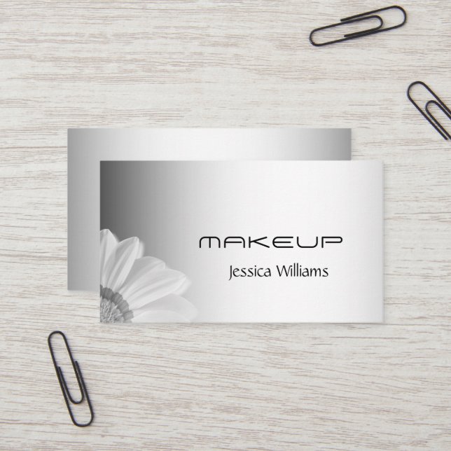 Dimsyn Grått Bakgrund Dimsyn Gerbera Flower Visitkort (Fram/Back In Situ)