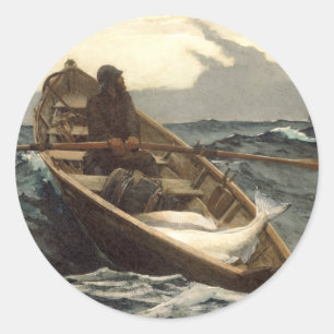 Dimvarning av Winslow Homer Runt Klistermärke