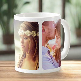 Din 3-fotorundade mall Mugg