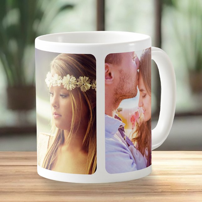 Din 3-fotorundade mall Mugg (Skapare uppladdad)