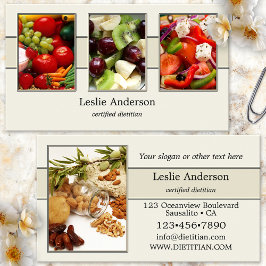 Din 4 bilder Dietist eller Nutritionist Elegant Visitkort