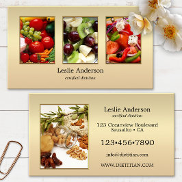 Din 4 bilder Dietist eller Nutritionist Visitkort