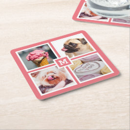 DIN 4 FOTOS & MONOGRAM underlägg Papper Kvadrat