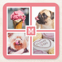 DIN 4 FOTOS & MONOGRAM underlägg Papper Kvadrat