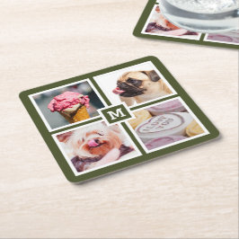 DIN 4 FOTOS & MONOGRAM underlägg Papper Kvadrat