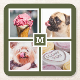 DIN 4 FOTOS & MONOGRAM underlägg Papper Kvadrat