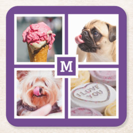 DIN 4 FOTOS & MONOGRAM underlägg Papper Kvadrat