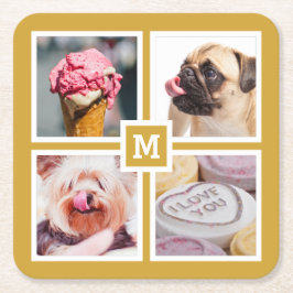 DIN 4 FOTOS & MONOGRAM underlägg Papper Kvadrat