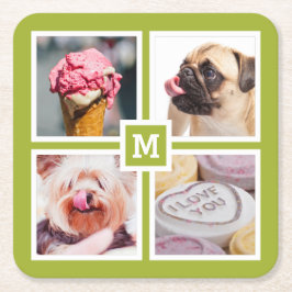 DIN 4 FOTOS & MONOGRAM underlägg Papper Kvadrat