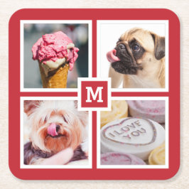 DIN 4 FOTOS & MONOGRAM underlägg Papper Kvadrat