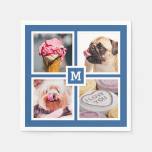 DIN 4 pappra PHOTOS & MONOGRAM-servetter Pappersservett