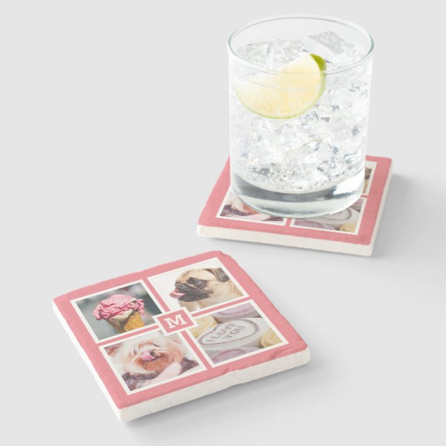 DIN 4 PHOTOS & MONOGRAM-underlägg Stenunderlägg (Sidan)