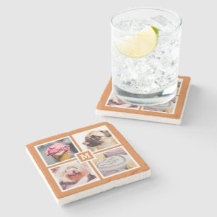 DIN 4 PHOTOS & MONOGRAM-underlägg Stenunderlägg
