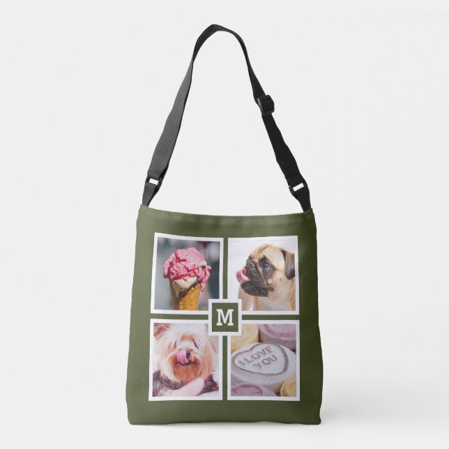 DIN 8 FOTO & MONOGRAM hänger lös Axelväska (Baksida)