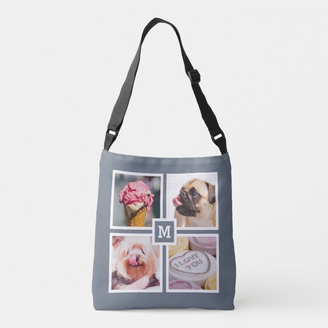 DIN 8 FOTO & MONOGRAM hänger lös Axelväska (Baksida)