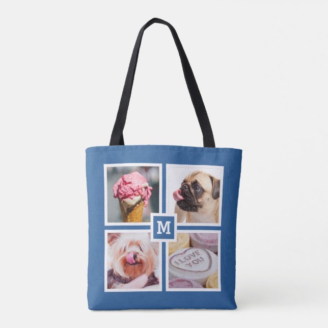 DIN 8 FOTO & MONOGRAM hänger lös Tygkasse (Baksida)