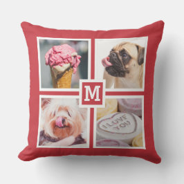 DIN 8 FOTOS & MONOGRAM dekorativ kudde