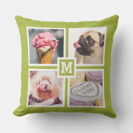 DIN 8 FOTOS & MONOGRAM dekorativ kudde