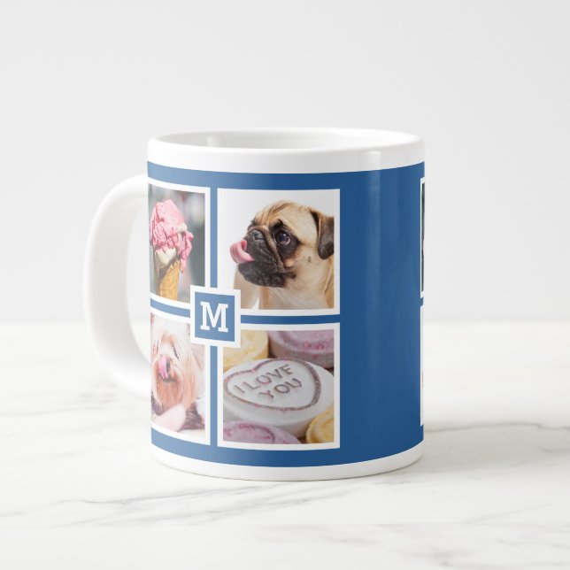 DIN 8 FOTOS & MONOGRAM mugg Jumbo Mugg (Framsida vänster)