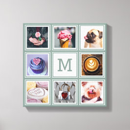 DIN 8 FOTOS, MONOGRAM OCH anpassningsbar färg Canvastryck