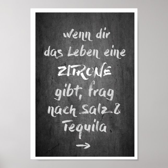 DIN A4 Poster "Zitrone - Tequila" (Framsidan)