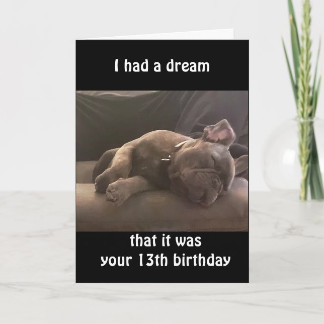 *DIN AMNING PÅ DITT** 13 BIRTHDAY-KORT KORT (Framsida)
