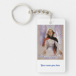 Din ängel av förskoning som vårdar keychain. nyckelring
