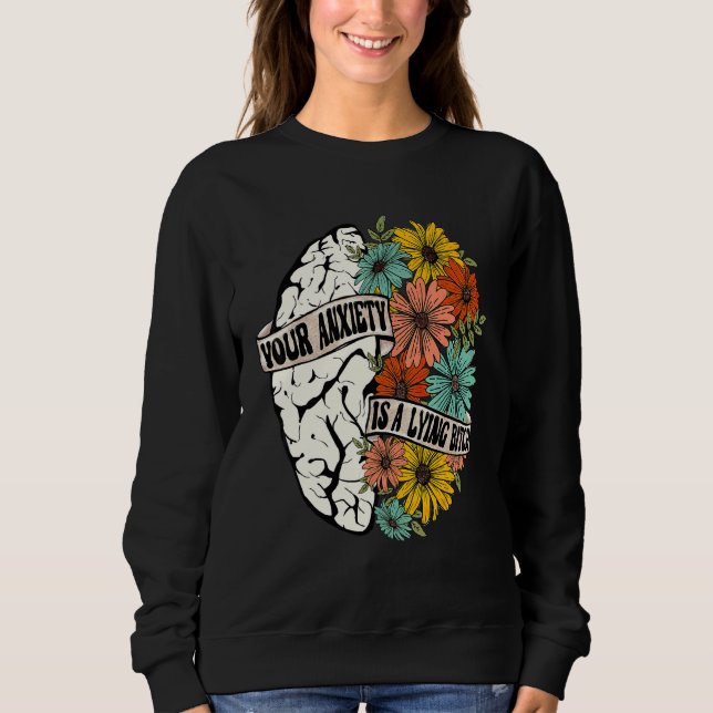 Din Ångest Ljuger För Dig Mental Hälsa Hjärna A T Shirt (Framsida)