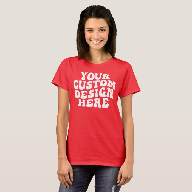 Din Anpassad design här T Shirt (Hel framsida)