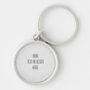 Din Anpassad design - Rund Silverfärgad Nyckelring