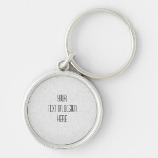 Din Anpassad design - Rund Silverfärgad Nyckelring