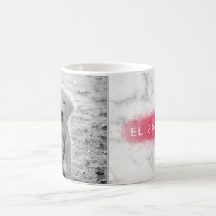 Din anpassade foto och falska marmorerade textur m kaffemugg
