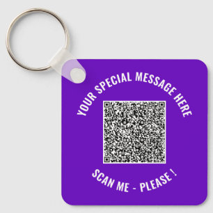Din anpassade QR-kod och textnyckelringsexempel Nyckelring