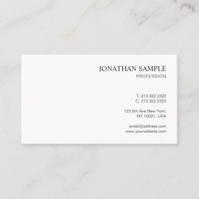 Din anpassade text professionell modern minimalist visitkort (Framsida)