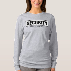 Din anpassade textmall kvinnors långärmad grå t shirt