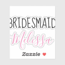 Din Anpassningsbar Bridesmaid Bröllop Typografi