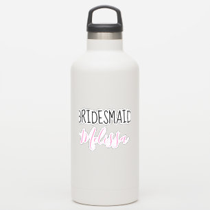 Din Anpassningsbar Bridesmaid Bröllop Typografi Klistermärken
