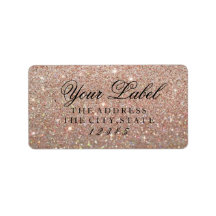 Din Anpassningsbar-etikett - Ro Guld Glitter Fab
